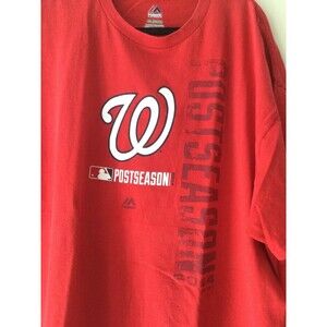 Majestic T-Shirt Men’s Size 2XL Red Washington National Post Season 2014 Graphic